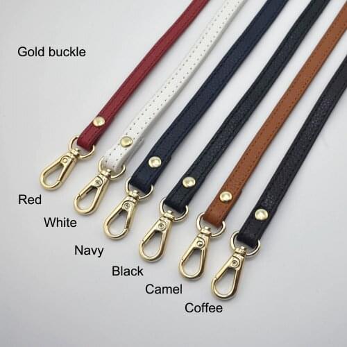 55cm Detachable Handle Replacement Bags Strap for Women Girls Genuine Leather Shoulder Bag Accessories Gold Buckle Belts