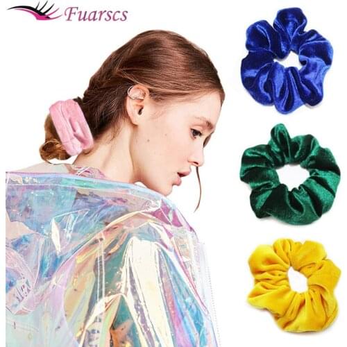 10 Colors Elastic hair bands Velvet Hair scrunchie pack for girls Solid Color Girls Headwear Ponytail Holder Hair Accessories