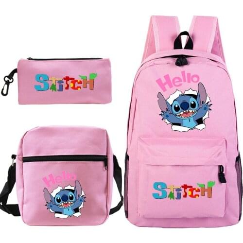 Stitch Girl School Bag For Teenage Backpack College Wind Schoolbag Women High Student Bag Casual Backpacks
