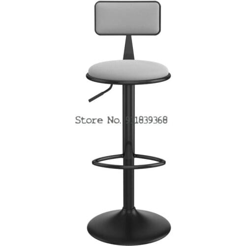 Nordic Bar Chair Adjustable Front Desk Bar Stool Modern Simple Bar High Stool Family Lift High Back Stool