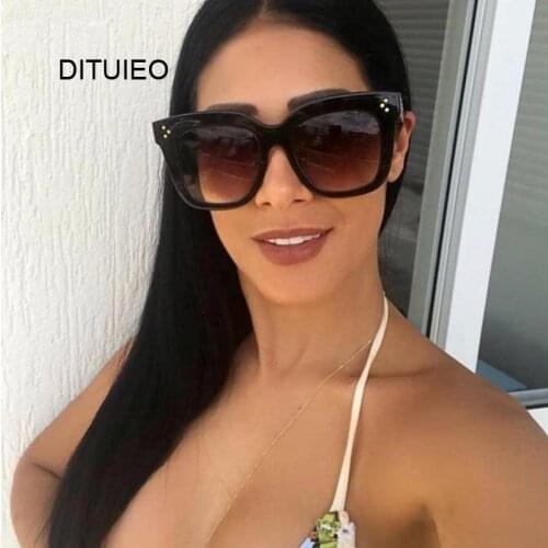 Flat Top Sunglasses Women Brand Designer Unisex Retro Oversized Sunglasses Female 2018 Eyewear Vintage Sun Glasses Oculos