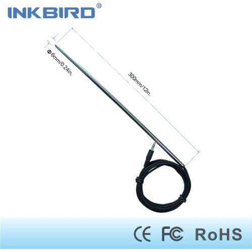 Inkbird 12" NTC Stainless Probe Sensor Thermocouple,Female to Male Adapter for ITC-306T, ITC-308, ITC-1000, ITC-310T Thermostat