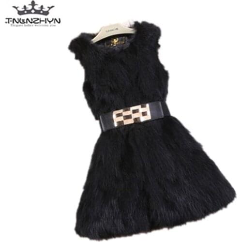 Tnlnzhyn 2019 Autumn Winter Women Faux Fur Coats Fashion Luxury Fur Vest Jacket Female Thick Warm Fur Waistcoat Coat Y546
