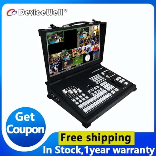 DeviceWell HDS9110 Hd produkcja 10 kanałowy 1080P SDI t-bar Cut automatyczny przełącznik wideo na żywo