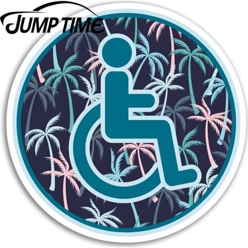 Jump Time for Tropical Surf Disabled Vinyl Stickers Mobility Badge Sticker Truck Window Bumper Decal Waterproof Accessories