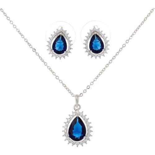 Jewelry Sets HADIYANA Gothic New Fashion Romantic Temperament Waterdrops Elegant Retro Cubic Zirconia CN877 Accesorios Mujer