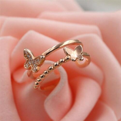 Free Shipping Fashion Jewelry 5 carat /3 carat Rose gold Color Austrian Crystal Eagagement Wedding ring for women Gift C029