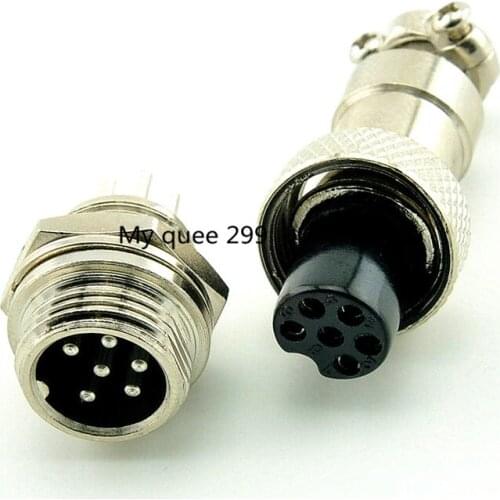 Free Shipping 10pair 6PIN 12mm gx12-6 core aviation plug cable connector plug + socket