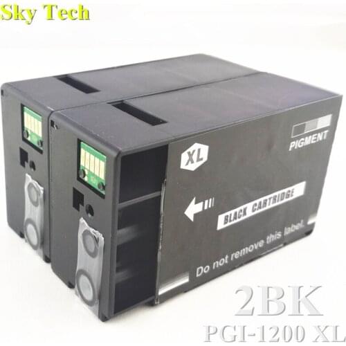 2 BK . Compatible Ink Cartridge For PGI1200XL PGI-1200XL , Suit For Canon MAXIFY MB2020 MB2320 Printer etc
