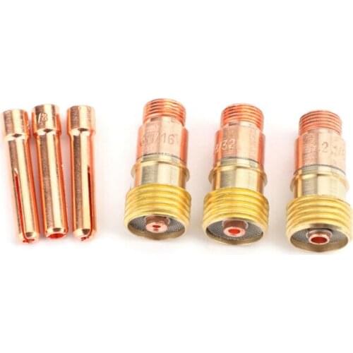 31 Pcs TIG Welding Torch Stubby Gas Lens #12 Heat Glass Cup Kit Set For WP-17/18/26 TIG Welding Torch Accessories High Quality