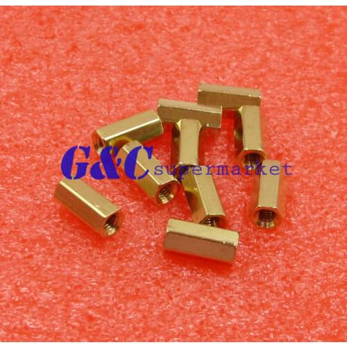50pcs M3 10 mm Hexagonal net nut Female brass Standoff/Spacer Good Quality diy electronics