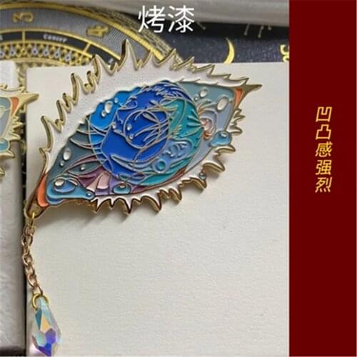 Anime Jujutsu Kaisen Gojo Satoru Geto Suguru Eye Metal Badge Pin Brooch Original Bag Decor Accessories Cosplay Birthday Gift