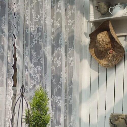 White Lace Sheer Curtains for Living Room Bedroom Embroidered Voile Curtains European Modern Tulle for Window Home Decor