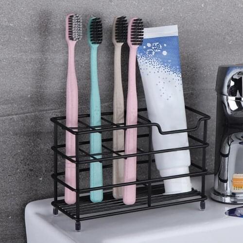 Toothbrush Holder Bathroom Organizer Caddy Storage Organizer Bath Storage Rack Vertical Holder Storage Toothpaste Shaver Rack