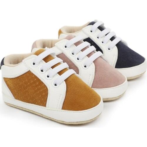 Baby Fashion Canvas Classic Sports Sneakers Newborn Baby Boys Girls Lace Up First Walkers Shoes Infant Toddler Anti-slip Shoes
