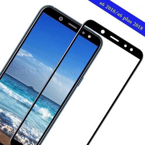For Samsung a6 2018 tempered glass full cover for Samsung galaxy a6 plus 2018 screen protector sansung sumsung protective film