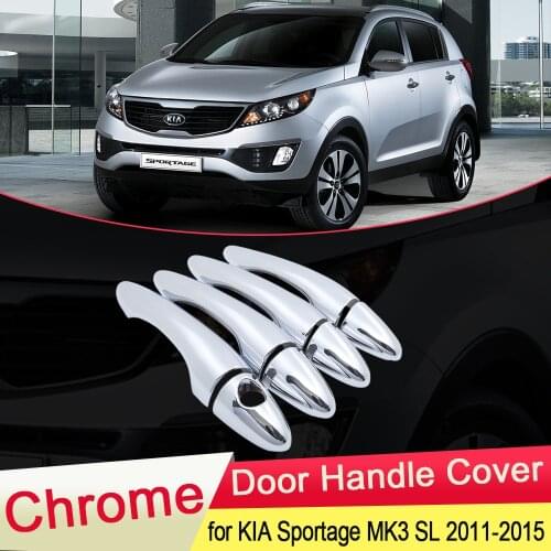 For KIA Sportage MK3 SL 2011 2012 2013 2014 2015 Chrome Door Handle Cover Exterior Trim Catch Car Cap Stickers Accessories ABS