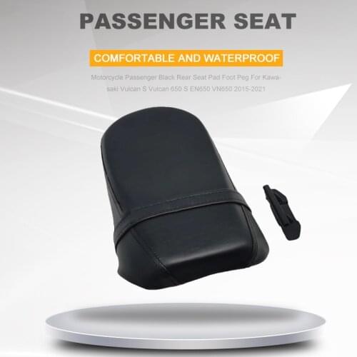 Motorcycle Passenger Black Rear Seat Pad Foot Peg For Kawasaki Vulcan S Vulcan 650 S EN650 VN650 2015-2021