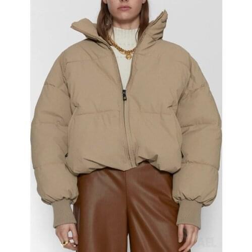 NEWDISCVR Women Thick Warm PU Faux Leather Padded Coat 2020 Winter Zipper Hooded Jacket Parka Long Sleeve Pockets Outerwear Tops