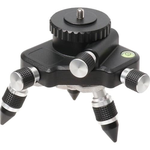 Laser Level Adapter Metal 360-Degree Rotating Base for Laser Level Tripod Horizontal Bubble Micro-adjust FineTurning Pivoting