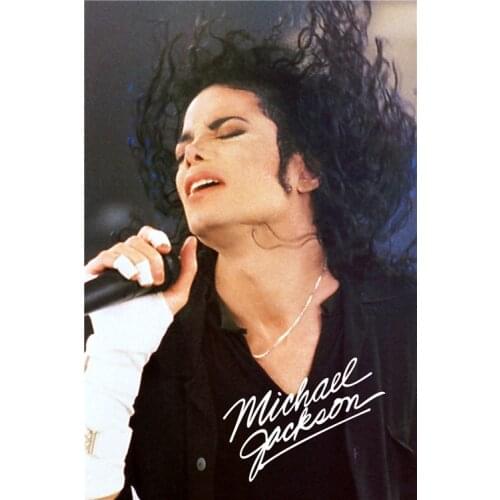 Michael Jackson is serious performance poster Home Decoration Canvas Fabric Cloth Poster Print Stylish Retro Decor Nice Poster
