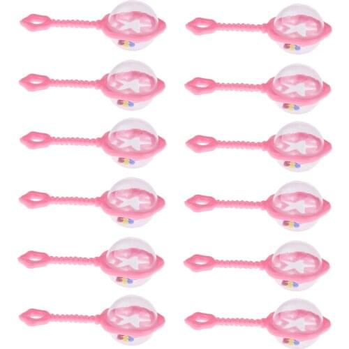 12 Pieces Star Mini Rattles Baby Shower Christening Party Bag Fillers Table Decor Sprinkles Scatters 2.75 Inch