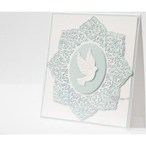 Mmao Crafts Metal Steel Cutting Dies New 4Pcs Love lace oval frame Stencil For DIY Scrapbooking Paper/photo Cards Embossing Dies