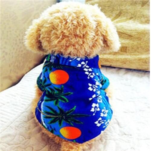 Fashion Pet Dog Cat Puppy Casual Floral T-Shirt Hawaiian Camp Vest Pet Cat Summer Beach Clothes