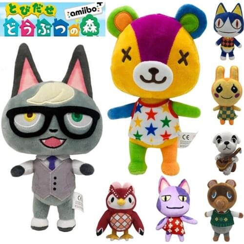 15 Styles Animal Crossing Plush Toy Soft Cartoon NPC Raymond Blathers Doll Slider Isabelle Stuffed Doll for Kids Birthday Gifts