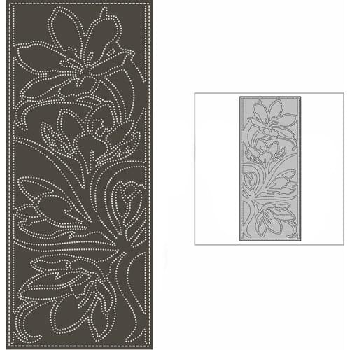 New Slim Lazy Flower Background Plate 2021 Metal Cutting Dies for DIY Scrapbooking and Card Making Embossing Craft No Stamps Set