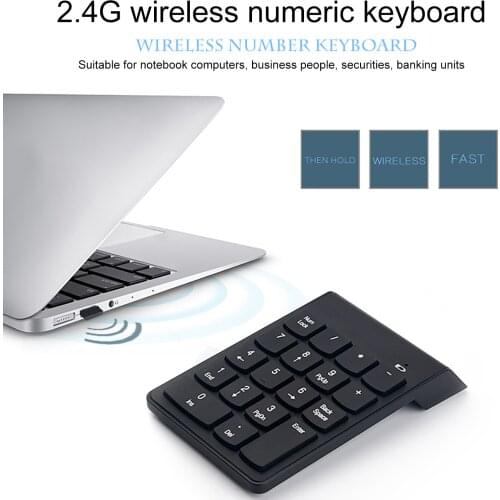 Portable 2.4Ghz Wireless 18 Key Numeric Keypad Wireless Numeric Keypad Numeric Keyboard 18-Keys Wireless Number Keyboard