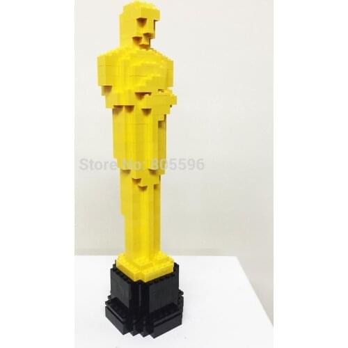 Replica 2015 Oscar Movie statue,Oscar Award Statuette,Academy Awards of Merit custom brick DIY building block