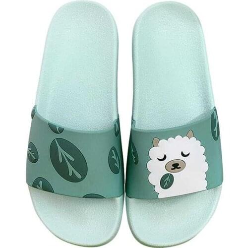Summer Slides Cartoon Women Men Slippers Cute Animal Dog Sheep Home Slip on Beach Sandals Bothroom Shoes Flip Flops Zapatillas