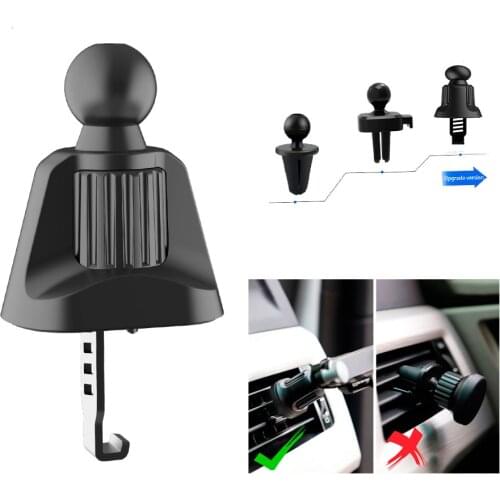 Universal Car Air Vent Clip Upgrade 17mm Ball Head for Magnetic Car Phone Holder Gravity Support Stand Mount Car Charger Bracket