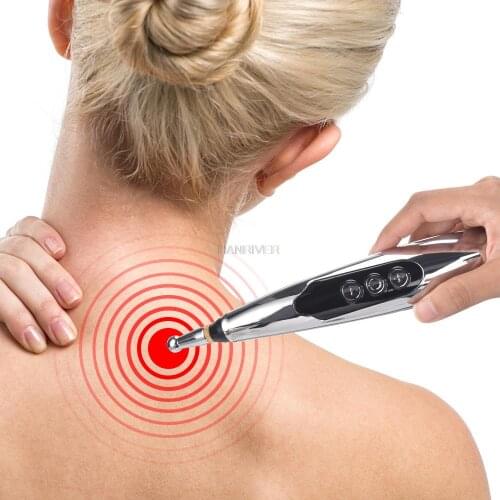 USB rechargeable acupoint massage pen 3 head/5 head pulse magnetic therapy dredge meridian pen home acupuncture and moxibustion