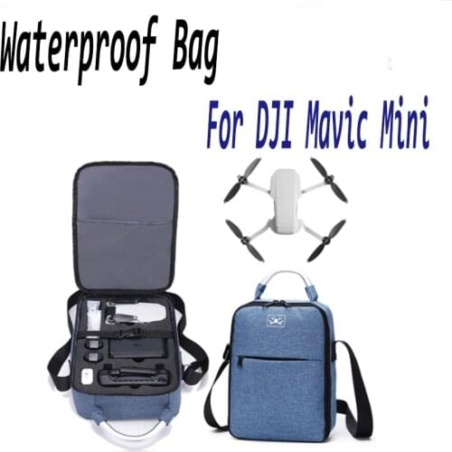 For DJI Mavic Mini Bag Waterproof Case Drone Shockproof Box Protector Remote Controller Storage Carry Backpack Handle Cover Blue