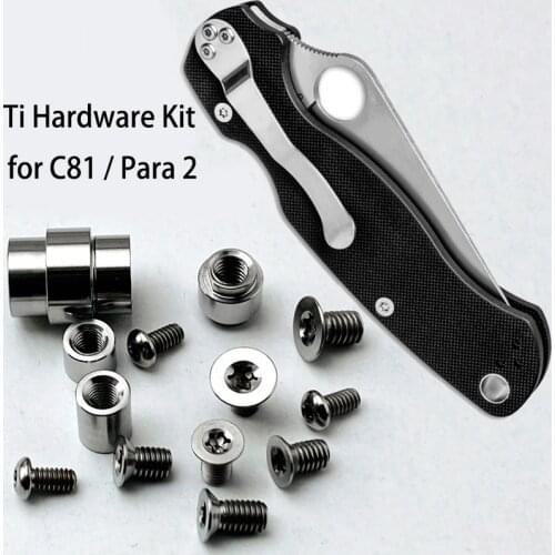 1 Full Set Titanium Alloy Nail For Knife C81 Screw Spider Handle Screw C81 Para/2 Blade Screw EDC Knife C81 Full Set Of Screws