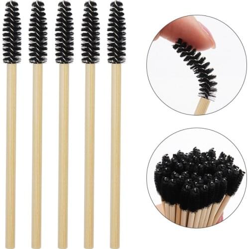 200/500pcs Bamboo Eyelash Brushes Professional Supply wholesale Bamboo Eyelash Extension Micro Brush