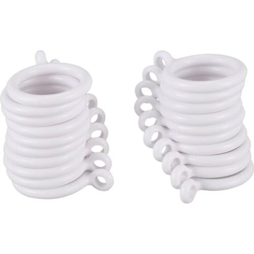 20X White 25Mm Inner Plastic Curtain Rings