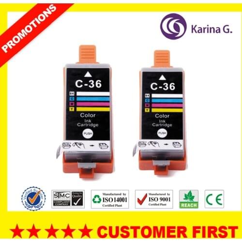 2PK High Quality Compatible Ink Cartridge for CLI36 cli36 PIXMA iP100 inkjet cartridge Free Shipping for cli-36 cli 36