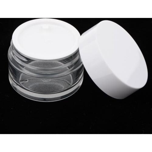 30g Refillable Empty Bottle with Inner Lids Cosmetic Lotion Cream Sample Container, Leakproof Travel Portable