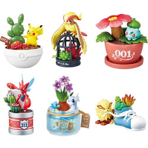 6Pcs/Set Anime Figures Bulbasaur Arcanine Scizor Horsea Dragonair Pidgeotto Pokemons Action Figure Toys Cartoon Action Toys