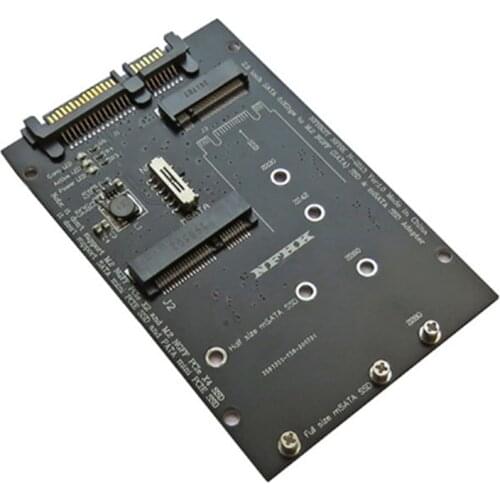 M.2 NGFF MSATA SSD to 2.5 Inch SATA 6.0Gbps 2 in 1 Adapter Converter Card Support PC Laptop Hard Disk Diagram
