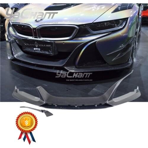 Car-Styling CF Carbon Fiber Front Lip Fit For 2014-2017 i8 Electric BESK Style Front Lip