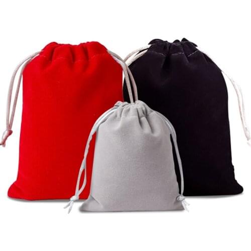 10x16cm High Quality Storage Velvet Bags Beads/Candy/Jewelry Organza Drawstring Bag for Wedding Christmas Gift Pouches 50Pcs/Lot