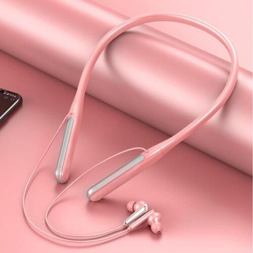 BT96 Portable Bluetooth 5.1 Earphones Large Battery Capacity In-Ear Headsets ABS Wireless Neck Stereo Sound Headphones for Sport