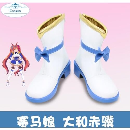 Daiwa Scarlet cosplay shoes Pretty Derby cosplay boots props accessories PU leather role play for men and women halloween