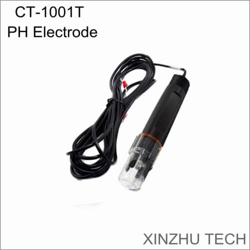 CT-1001T pH Electrode Antimony Hydrofluoric Acid Electrode Sewage High Accuracy pH Composite Electrode pH Range 0-14