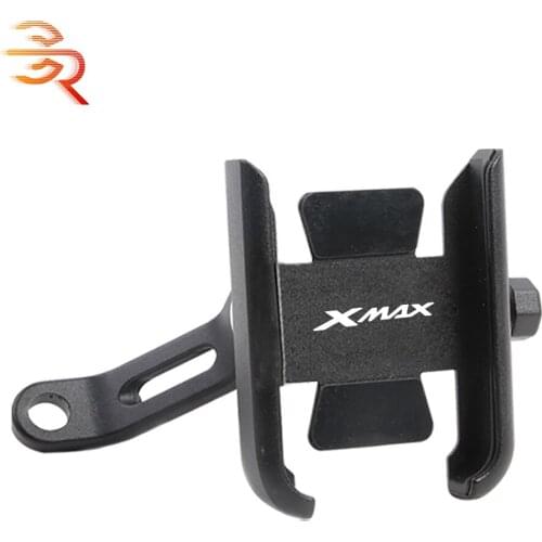 For Yamaha XMax 400 Iron Max 2019 2020 Motorcycle CNC Aluminum Alloy Handle Bar Mobile Phone Bracket GPS Stand Holder