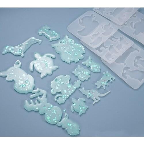 DIY Epoxy mold listing pendant keychain homemade creative pendant ornament silicone mold wholesale